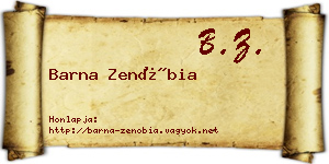 Barna Zenóbia névjegykártya